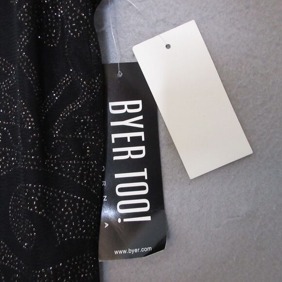 Y2K 90s Vintage Byer Too Maxi Dress Black Metallic Fairy Whimsigoth Grunge NWT - Picture 5 of 15